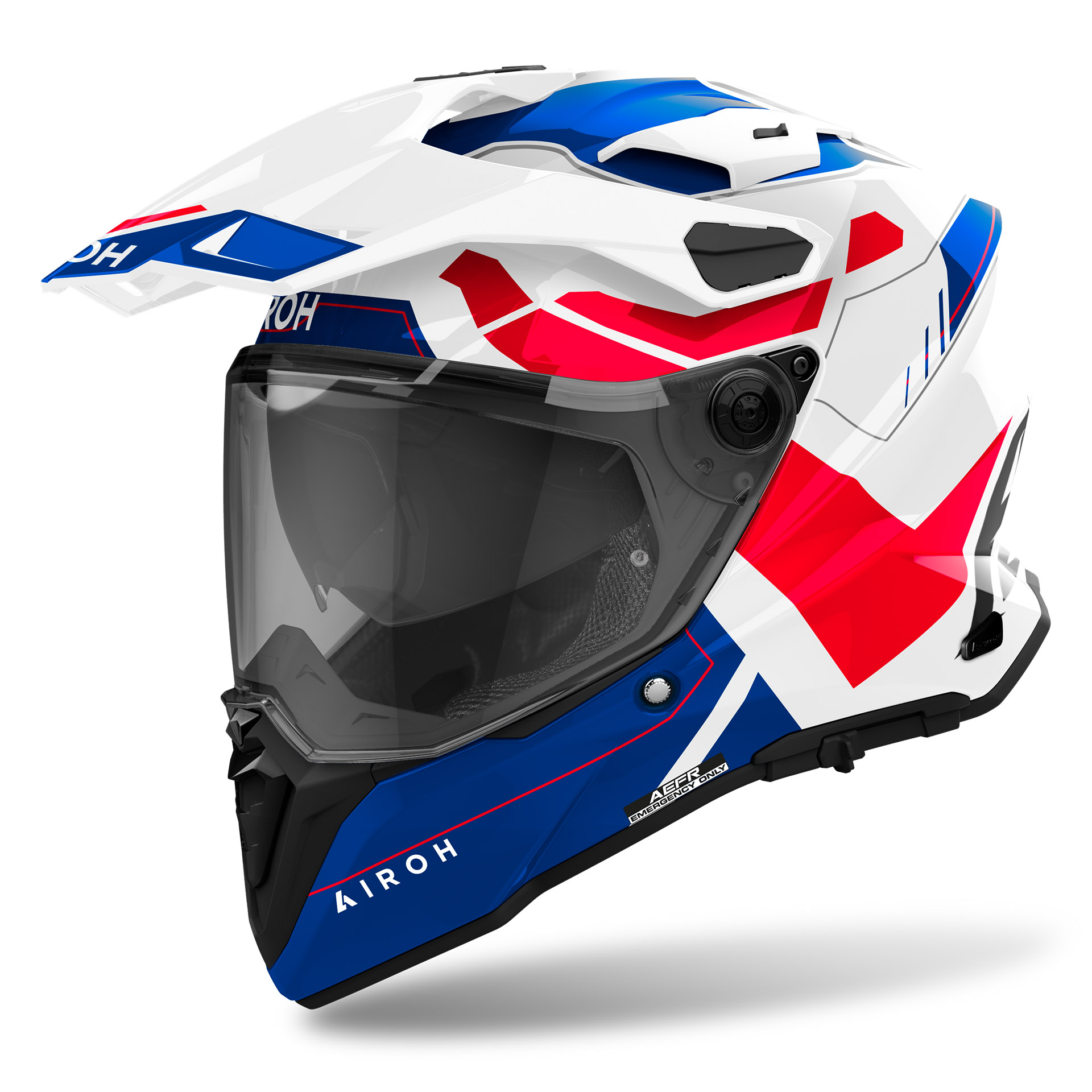 Capacete COMMANDER 2 REVEAL Azul/Vermelho AIROH