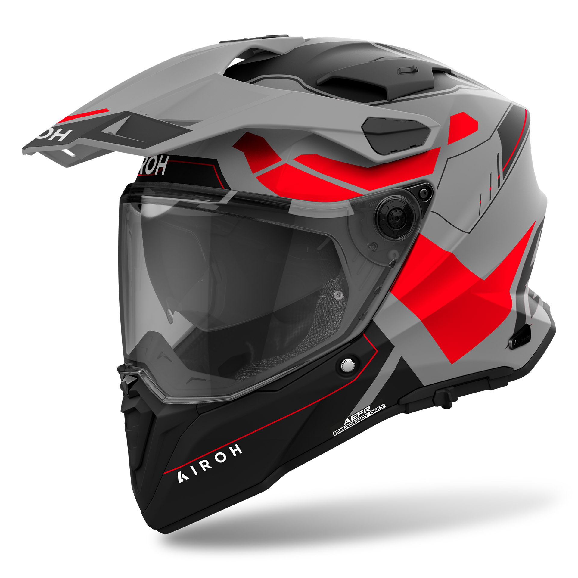 Capacete COMMANDER 2 REVEAL Vermelho Fluo AIROH
