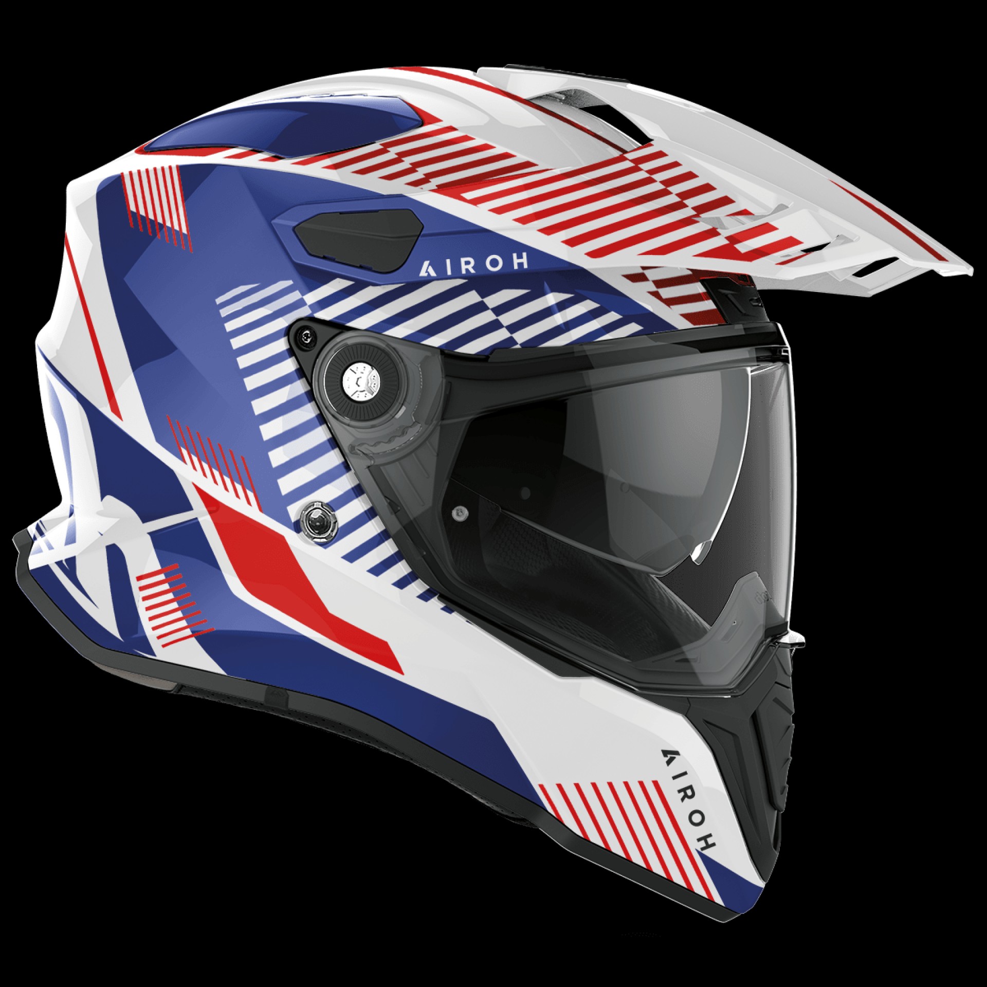 Capacete COMMANDER BOOST Branco/Azul Gloss