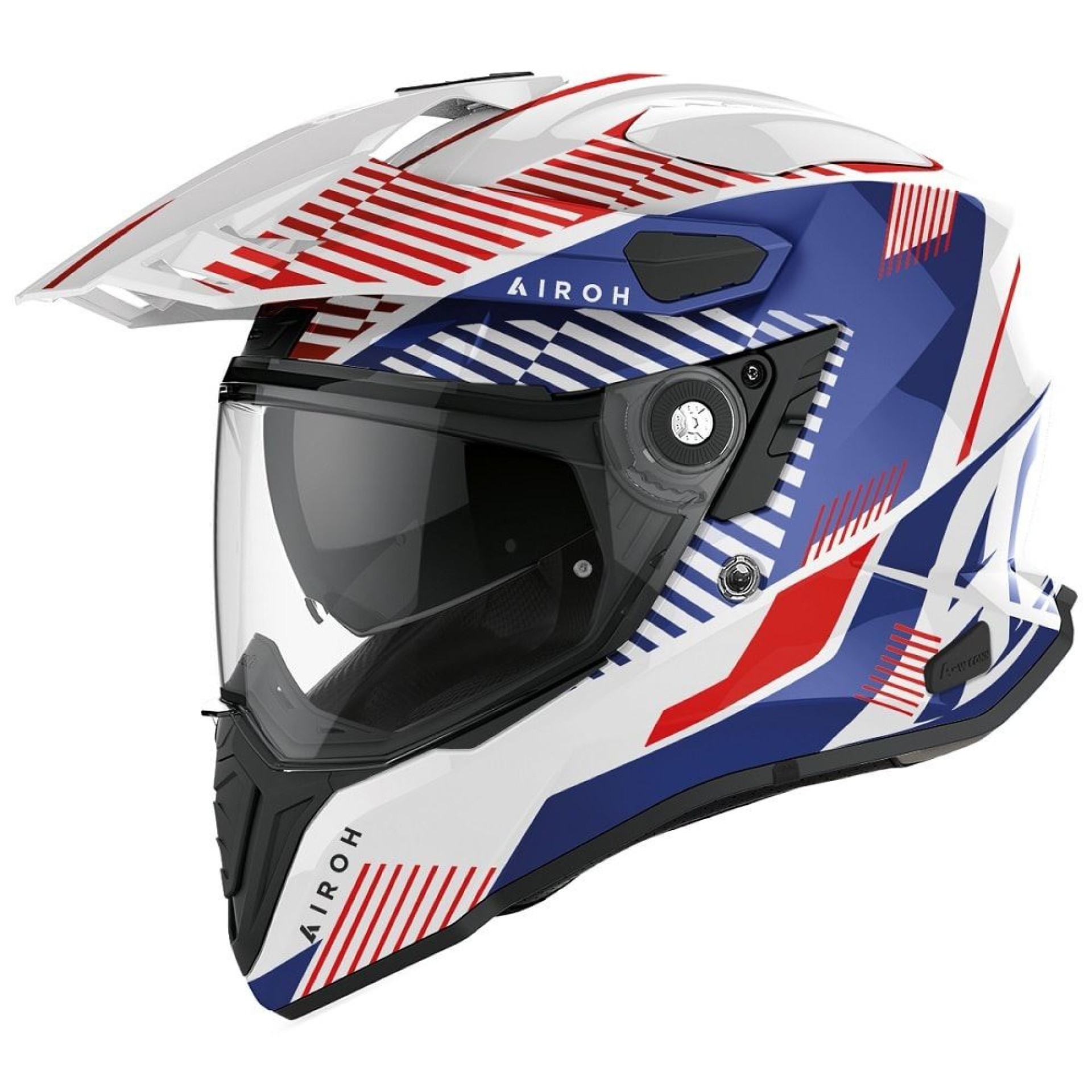 Capacete COMMANDER BOOST Branco/Azul Gloss