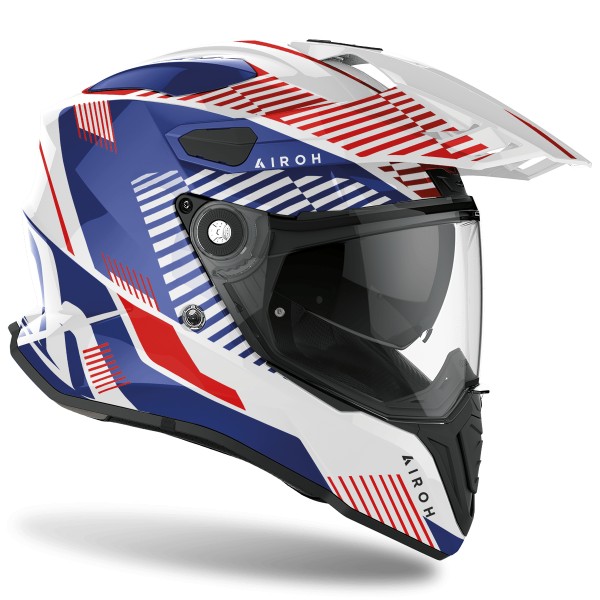 Capacete COMMANDER BOOST Branco/Azul Gloss