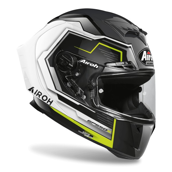 Capacete GP550 S RUSH Branco/Amarelo AIROH