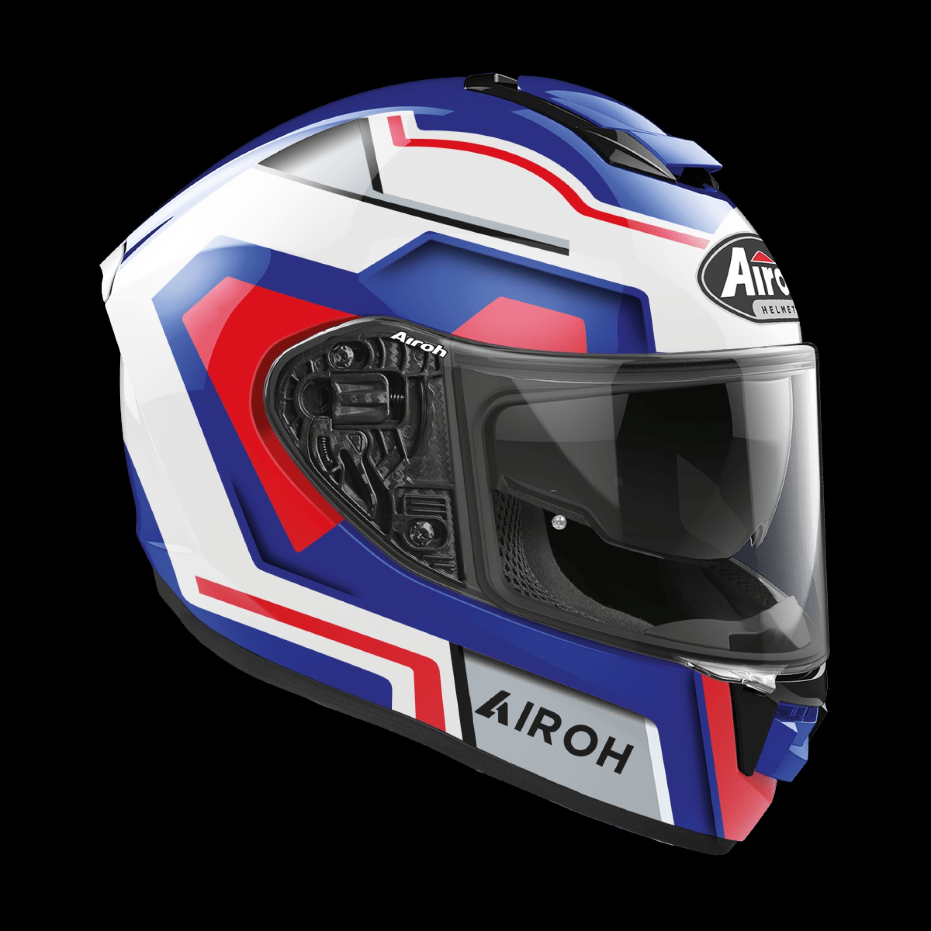 Capacete ST501 SQUARE Azul/Vermelho AIROH