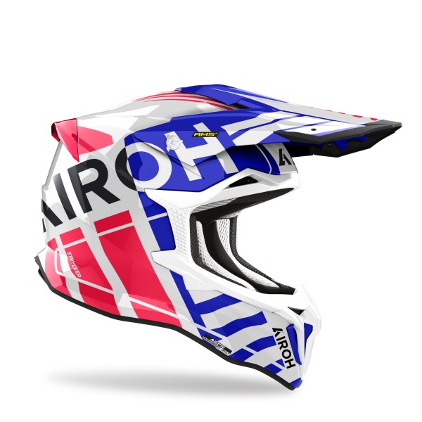 Capacete STRIKER BRAVE Azul/Vermelho AIROH 2023