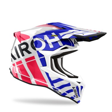 Capacete STRIKER BRAVE Azul/Vermelho AIROH 2023