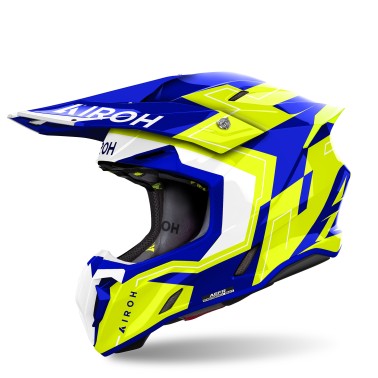 Capacete TWIST 3 DIZZY Azul/Amarelo Gloss AIROH