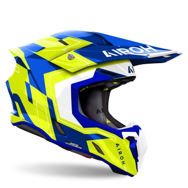 Capacete TWIST 3 DIZZY Azul/Amarelo Gloss AIROH