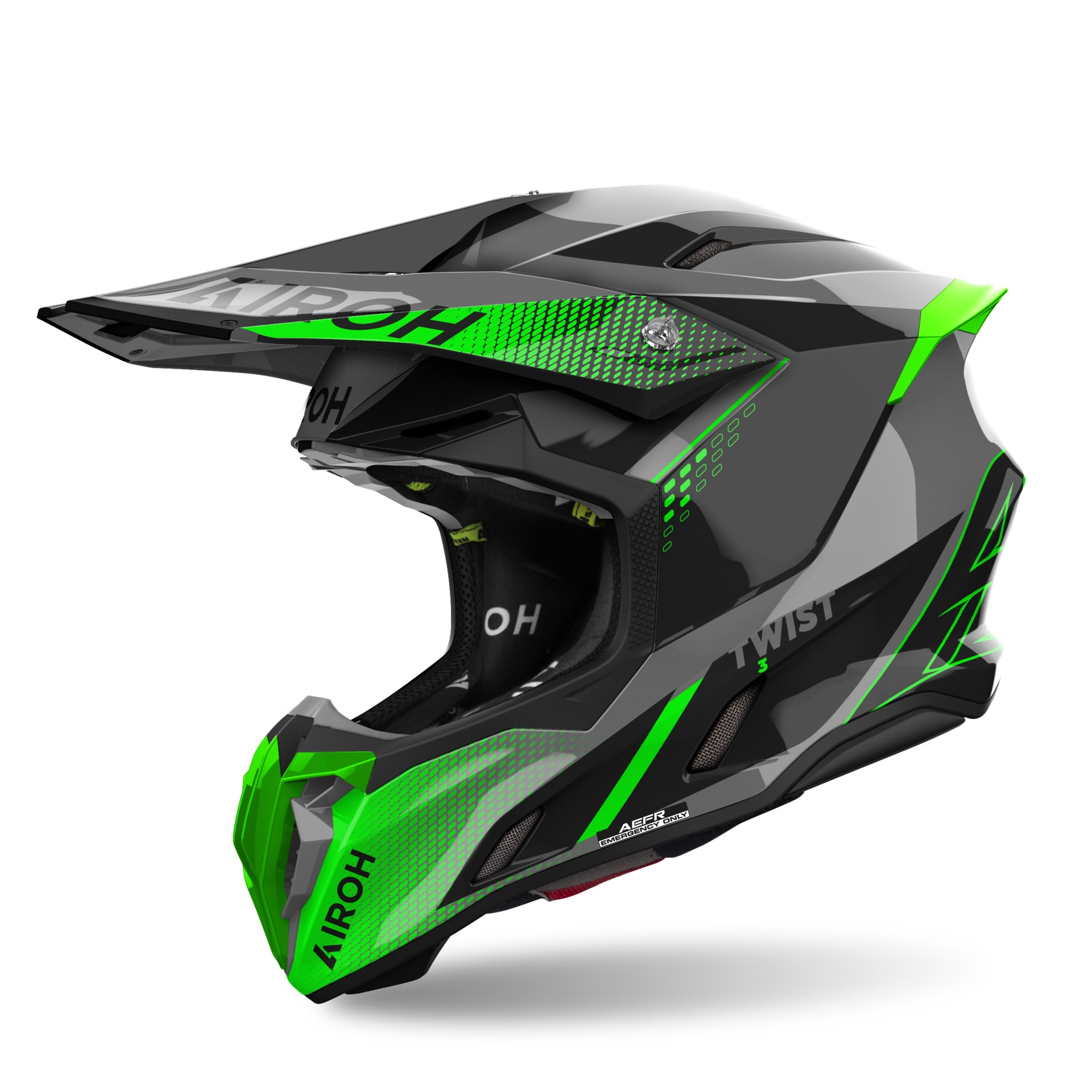 Capacete TWIST 3 SHARD Verde Gloss AIROH