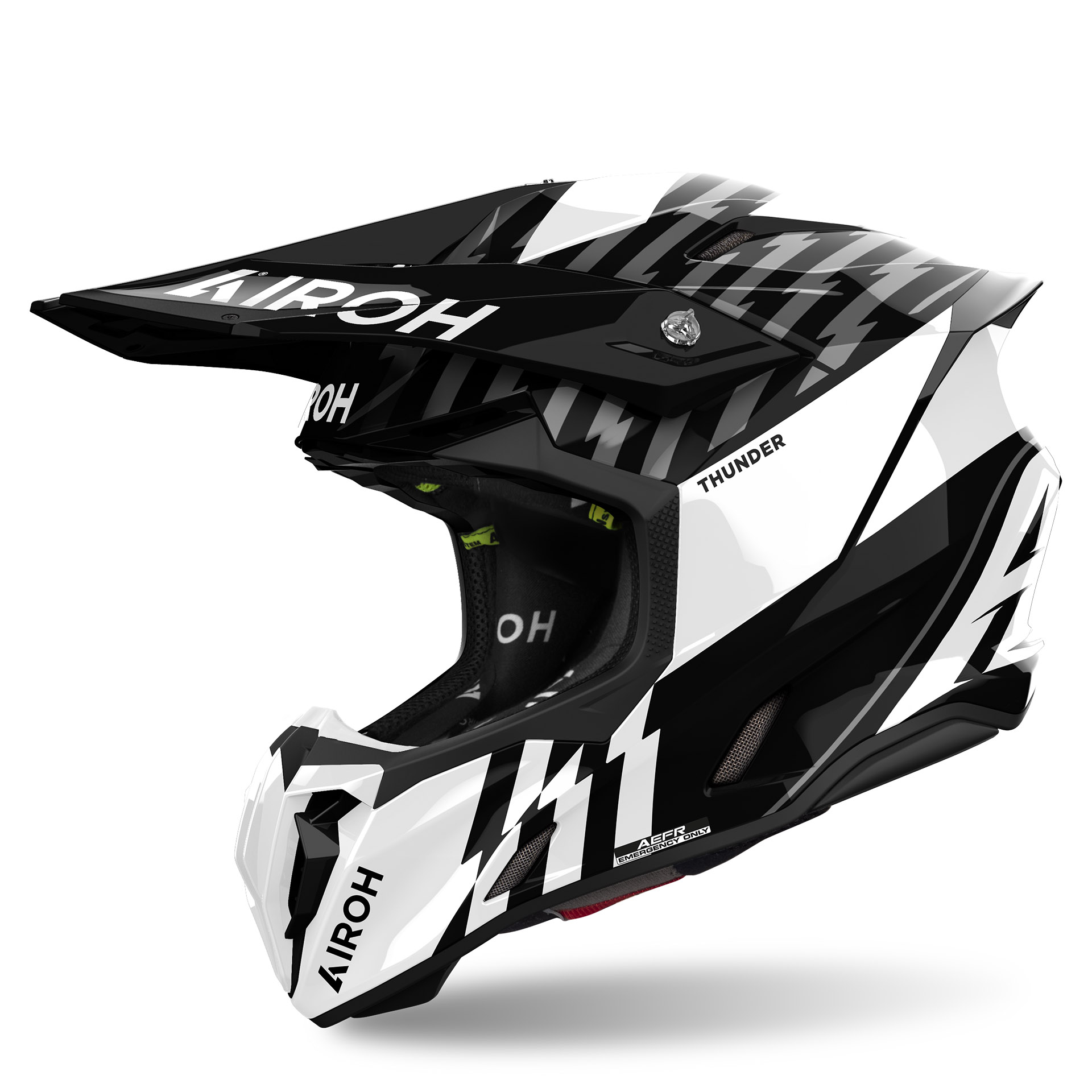 Capacete TWIST 3 THUNDER Preto/Branco Gloss AIROH