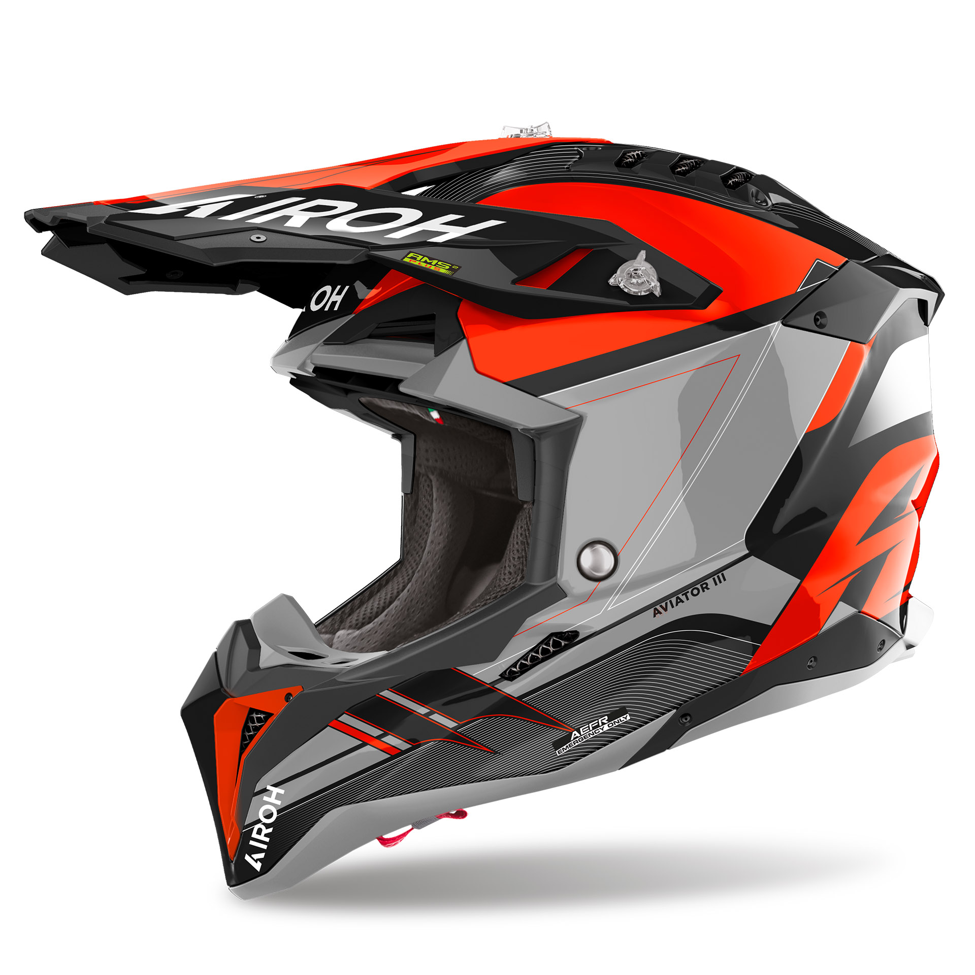 Capacete AVIATOR 3 SABER Laranja Gloss AIROH