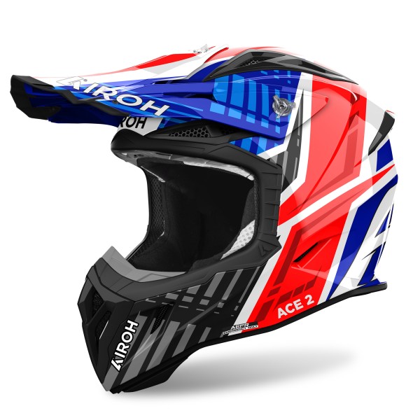Capacete AVIATOR ACE 2 PROUD Azul/Vermelho AIROH