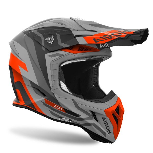 Capacete AVIATOR ACE 2 GROUND Laranja AIROH