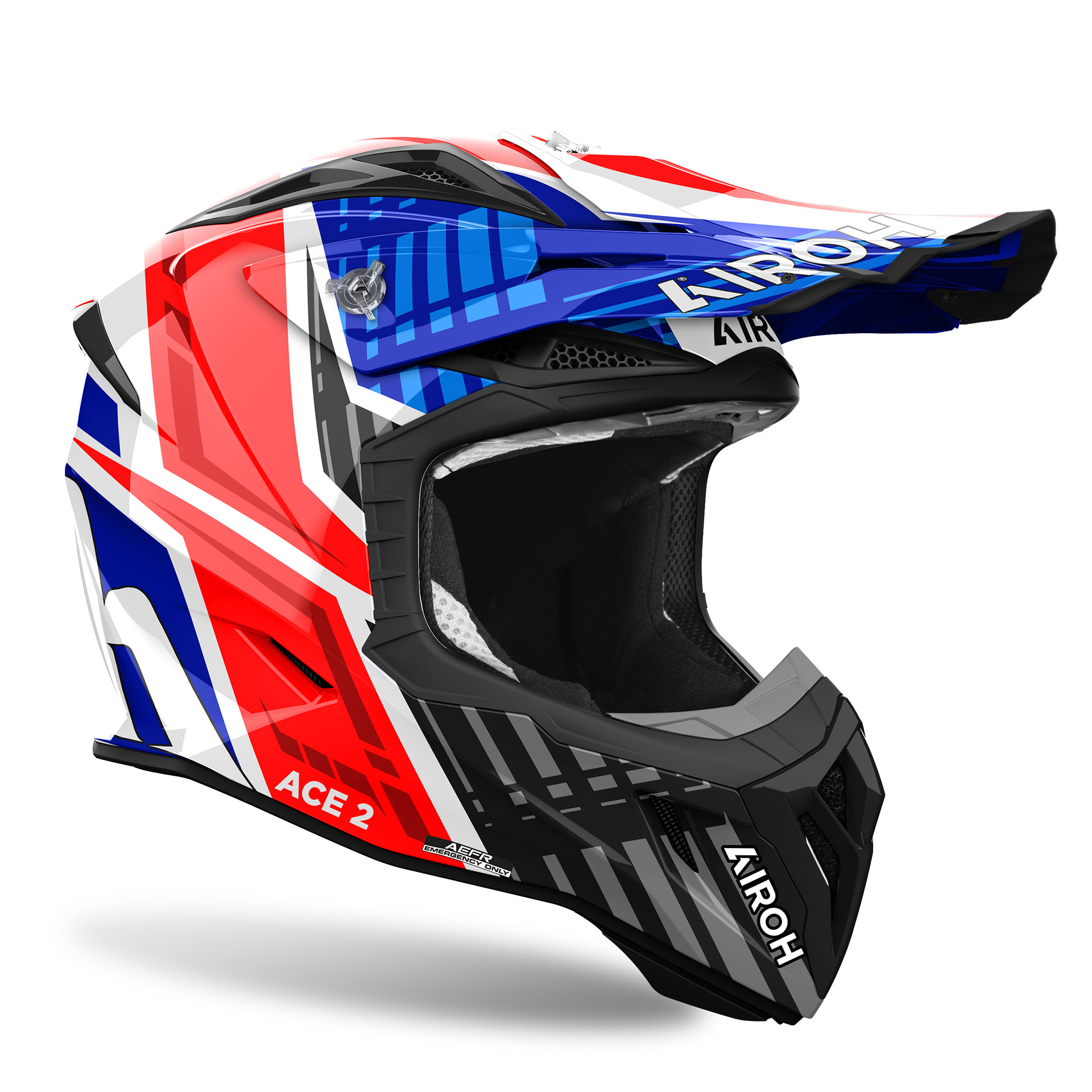 Capacete AVIATOR ACE 2 PROUD Azul/Vermelho AIROH