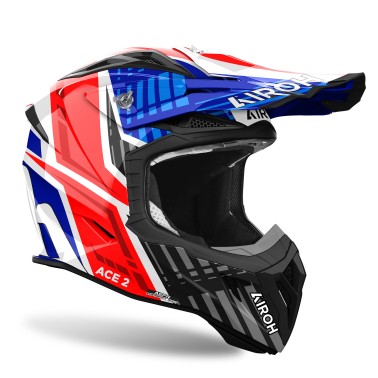 Capacete AVIATOR ACE 2 PROUD Azul/Vermelho AIROH