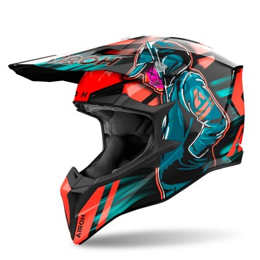 Capacete AIROH WRAAAP CYBER Amarelo Mate