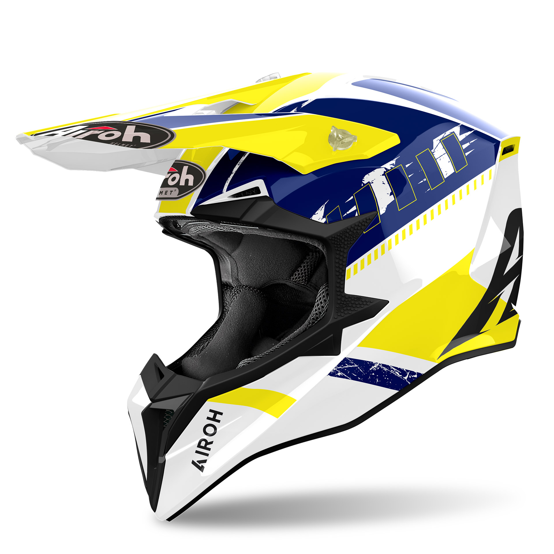 Capacete WRAAAP FEEL Amarelo/Azul Gloss AIROH 2024