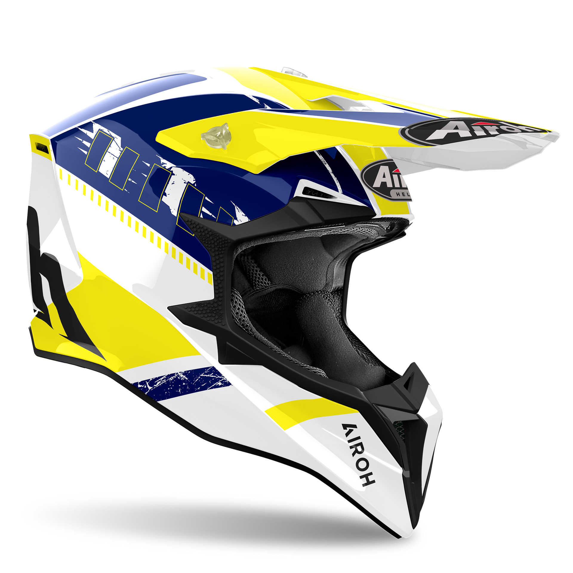 Capacete WRAAAP FEEL Amarelo/Azul Gloss AIROH 2024