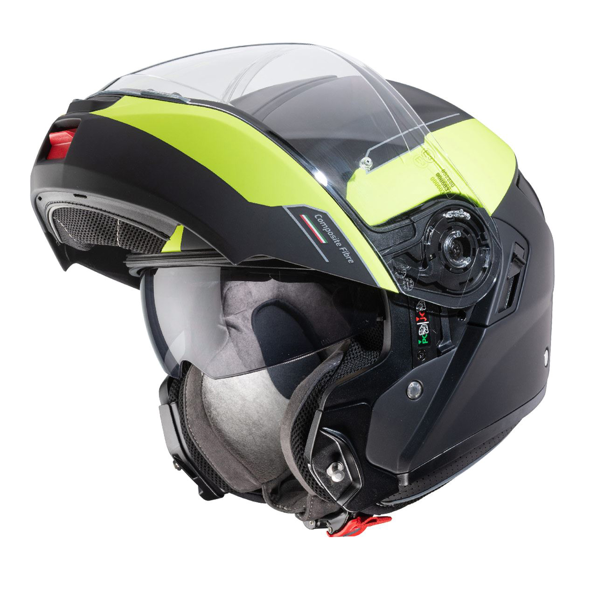 Capacete LEVO PROSPECT Preto/Fluo Pinlock Caberg