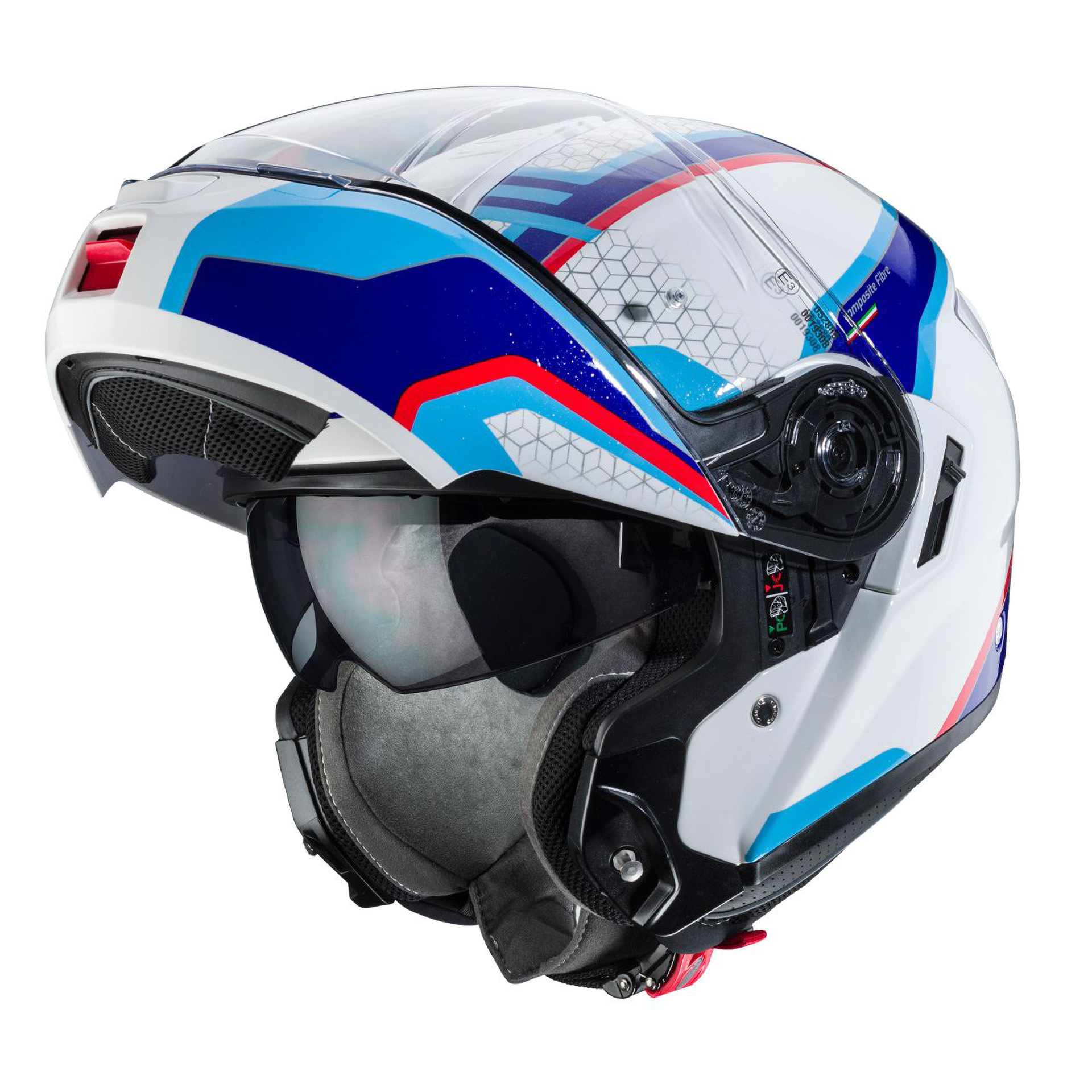 Capacete LEVO SONAR Bra/Azu/Verm C/Pinlock Caberg