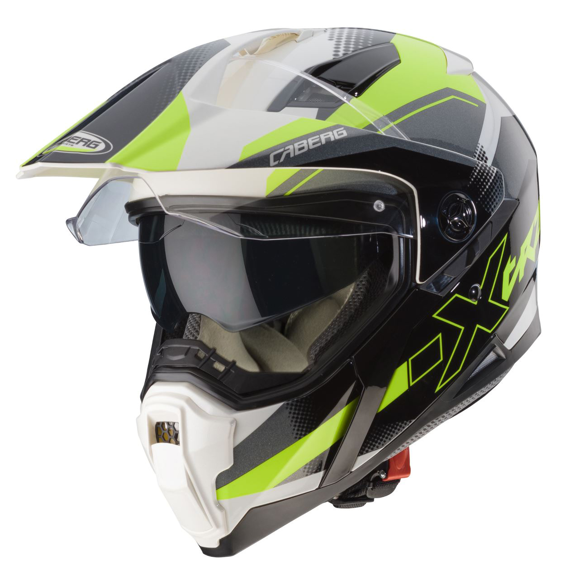 Capacete XTRACE SPARK Branco/Anthrac/Fluo Caberg