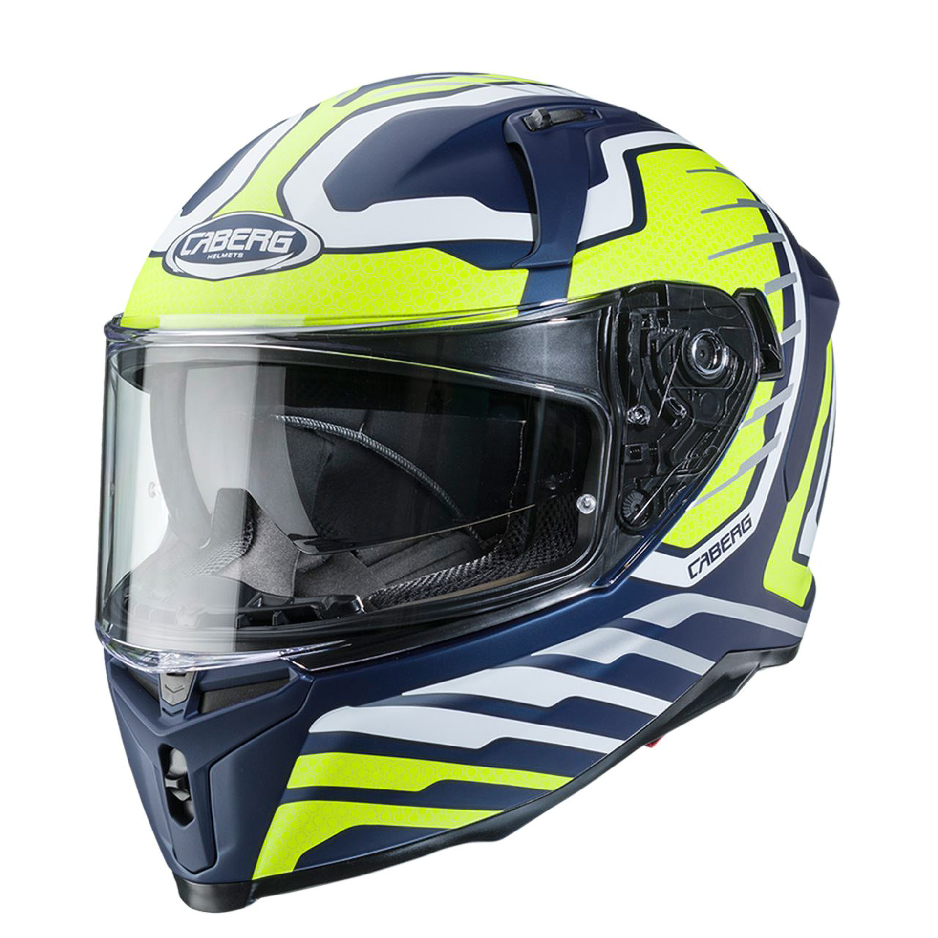 Capacete AVALON FORGE Azul/ Branc/Amar Fluo Caberg