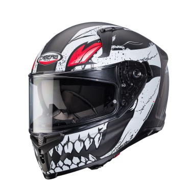 Capacete AVALON X PUNK Cinza/Branco/Verm. Caberg