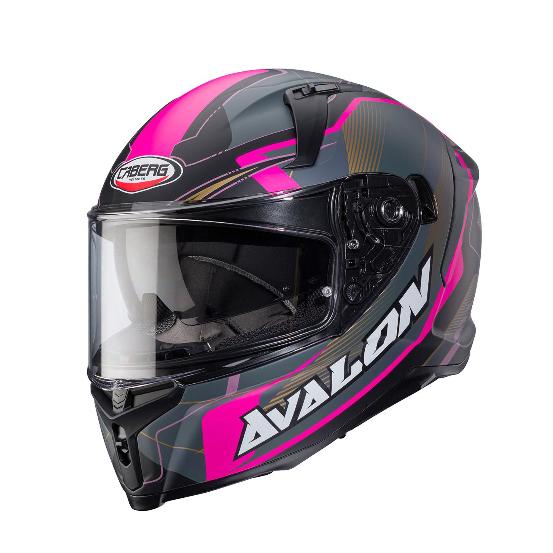 Capacete AVALON X OPTIC Preto/Cinza/Fuchia Caberg