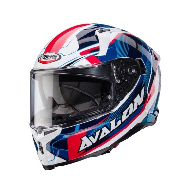 Capacete AVALON X OPTIC Branc/Azul/Verm Caberg
