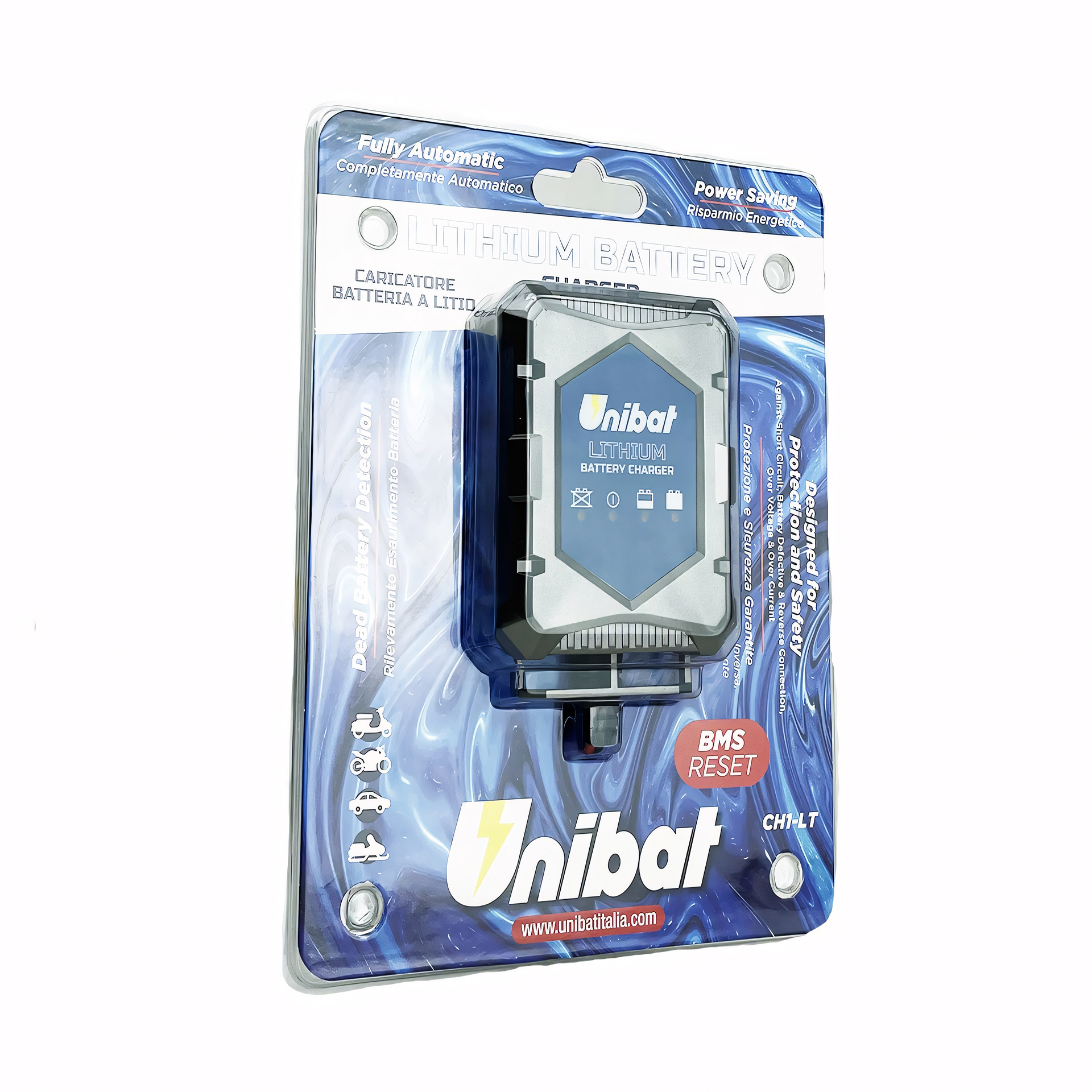 Carregador de Bateria Litio Moto CH1-LT UNIBAT