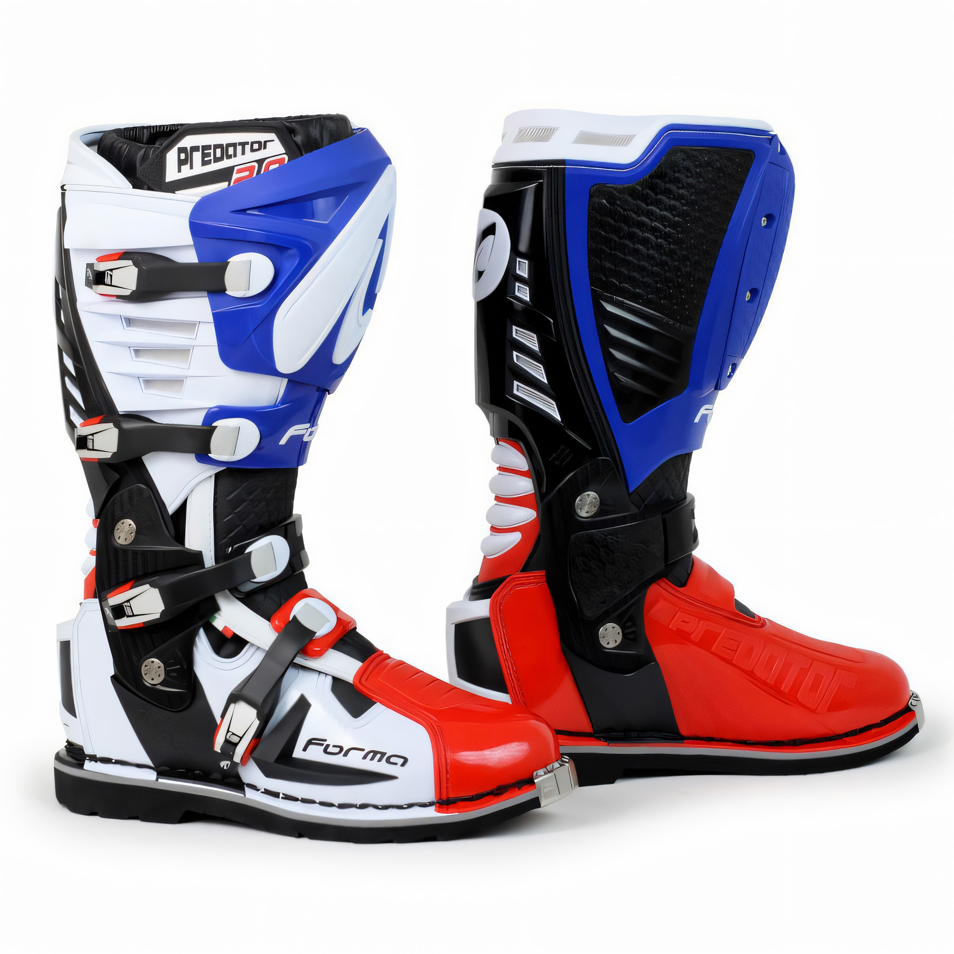 Botas PREDATOR 2.0 Branco/Azul/Verm. FORMA