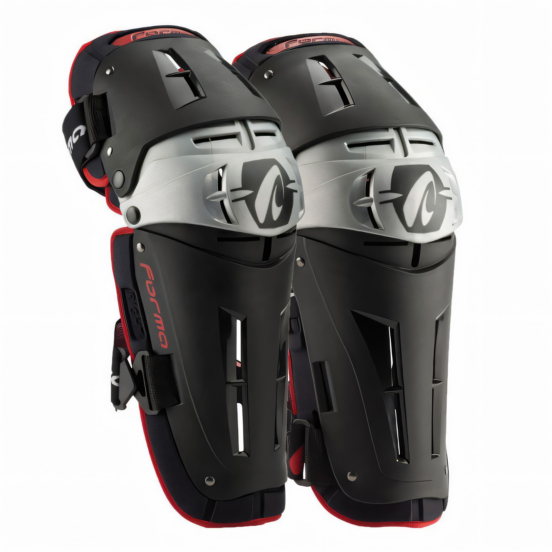 Joelheiras Articuladas TRI-FLEX Preto/Cinza/Verm.