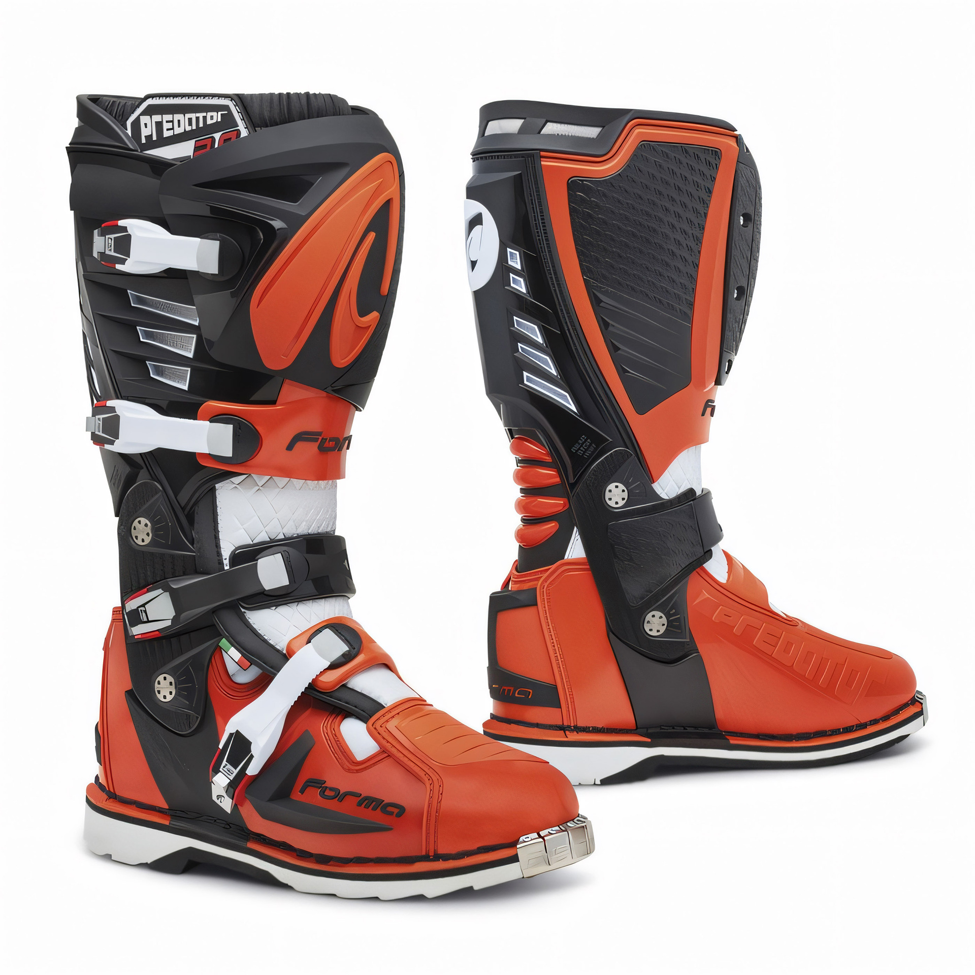 Botas PREDATOR 2.0 Preto/Laranja/Branco FORMA