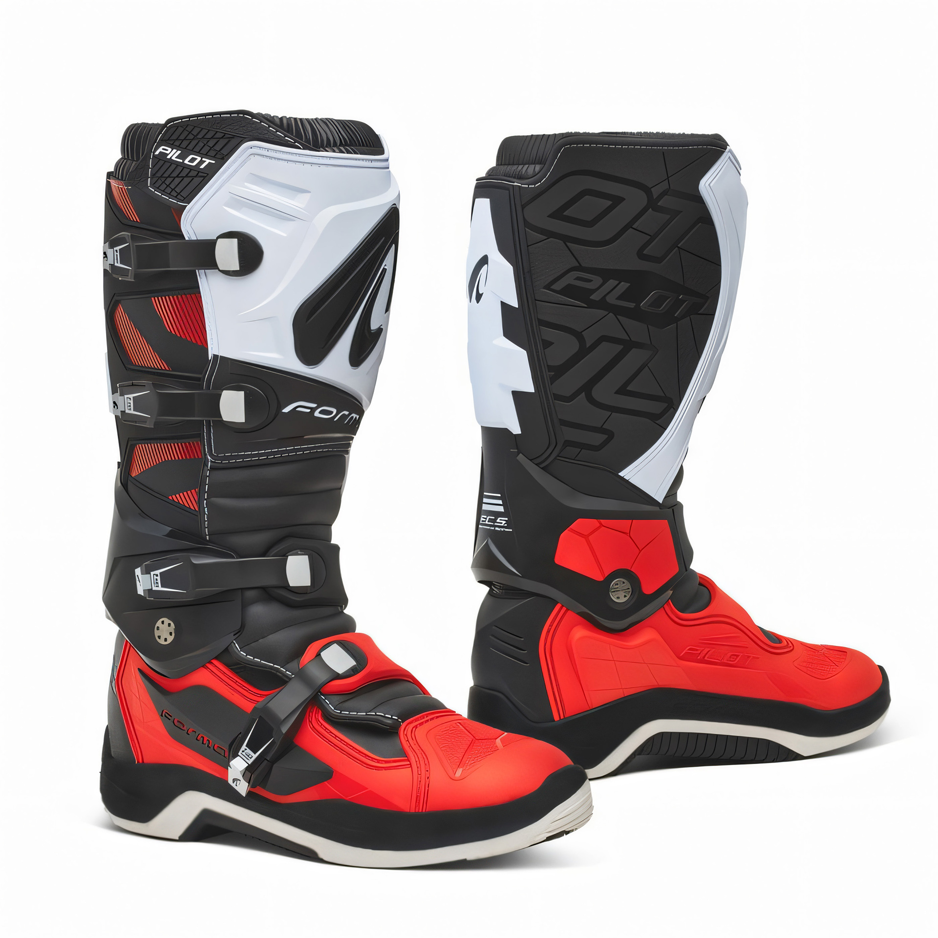 Botas PILOT Preto/Verm./Branco FORMA