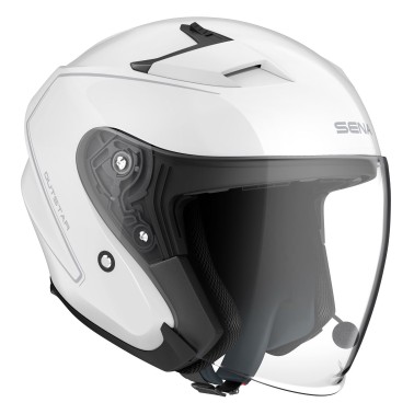 Capacete OUTSTAR Branco C Intercom Mesh SENA
