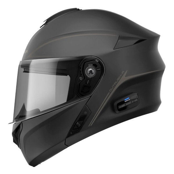 Capacete OUTRUSHR Preto Matt C Intercom Mesh SENA