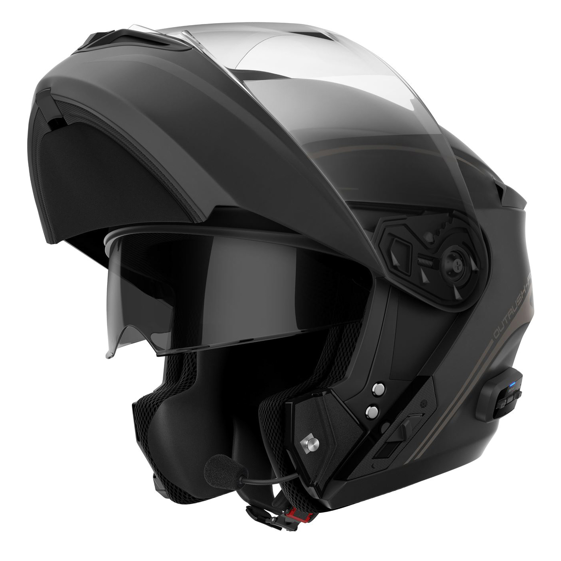 Capacete OUTRUSHR Preto Matt C Intercom Mesh SENA
