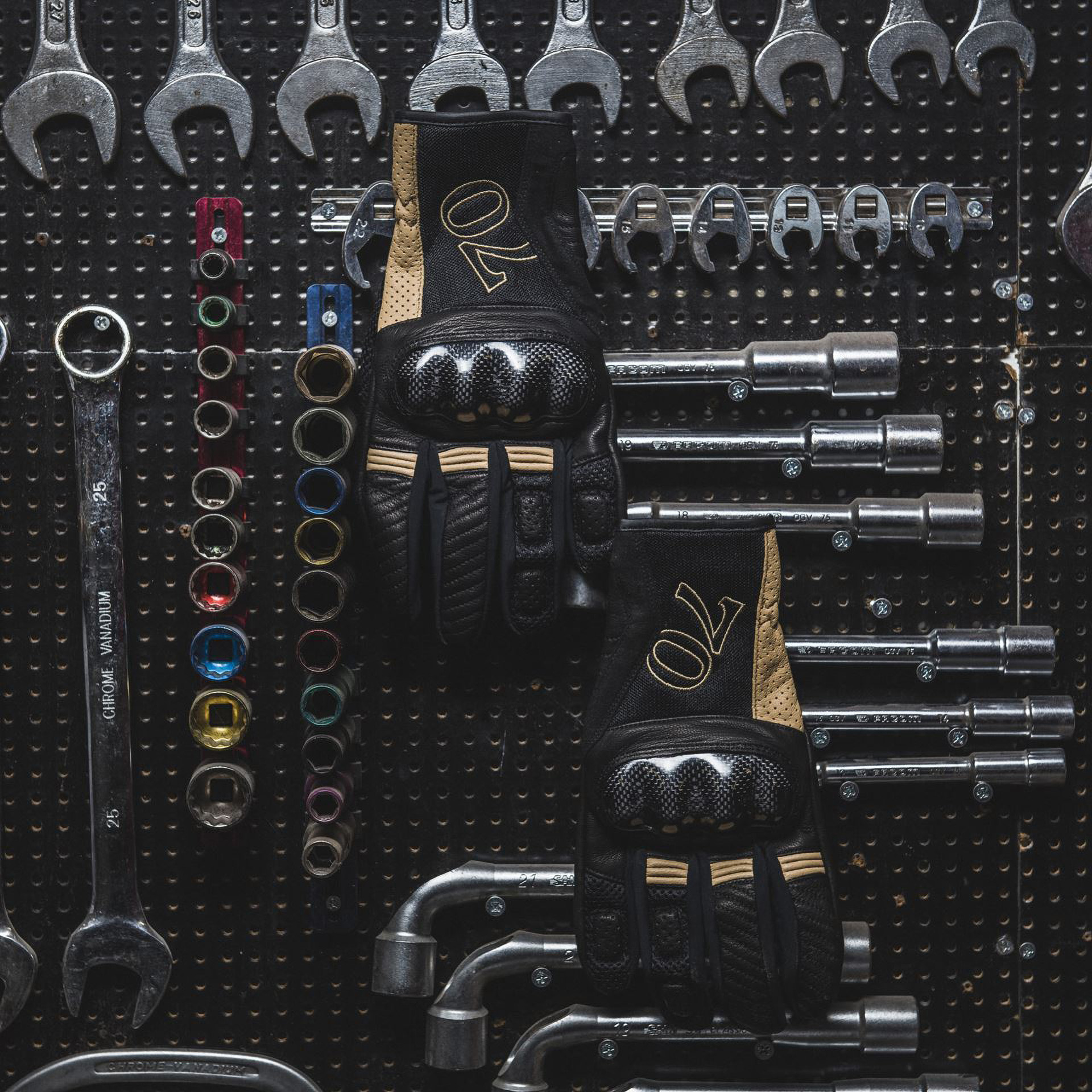 Luva Lady RUSSELL Preta/Castanha SEGURA