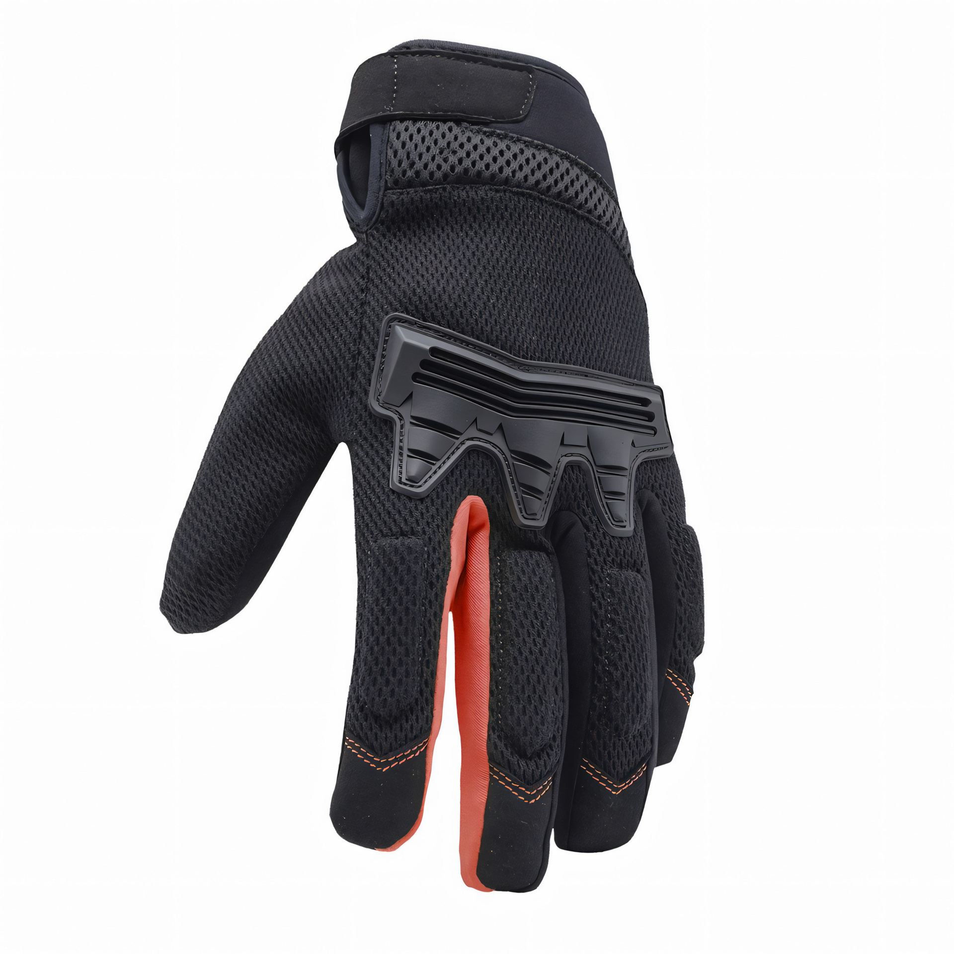 Luva SPRINT SP09 C/Proteção Preto/Vermelho