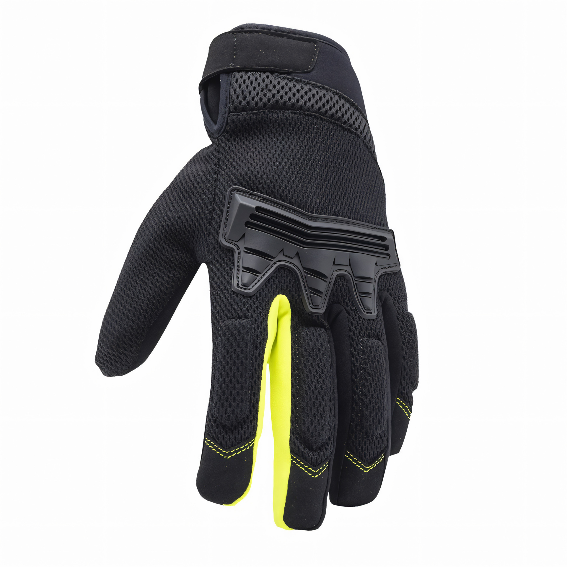 Luva SPRINT SP09 C/Proteção Preto/Fluo