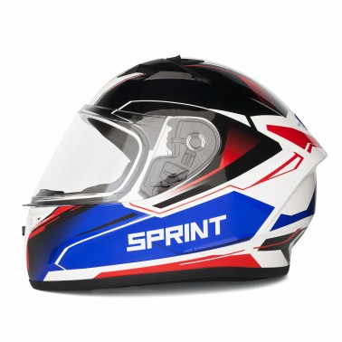 Capacete SPRINT FAST Branco/Verm/Azul