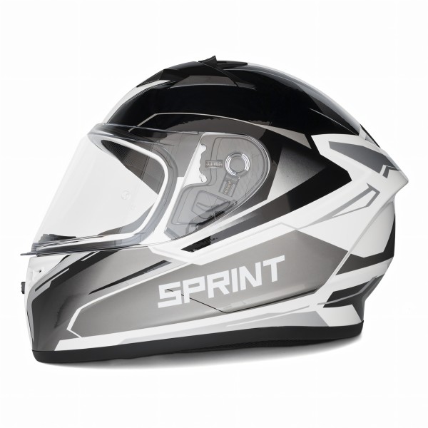 Capacete SPRINT FAST Preto/Branco/Cinza