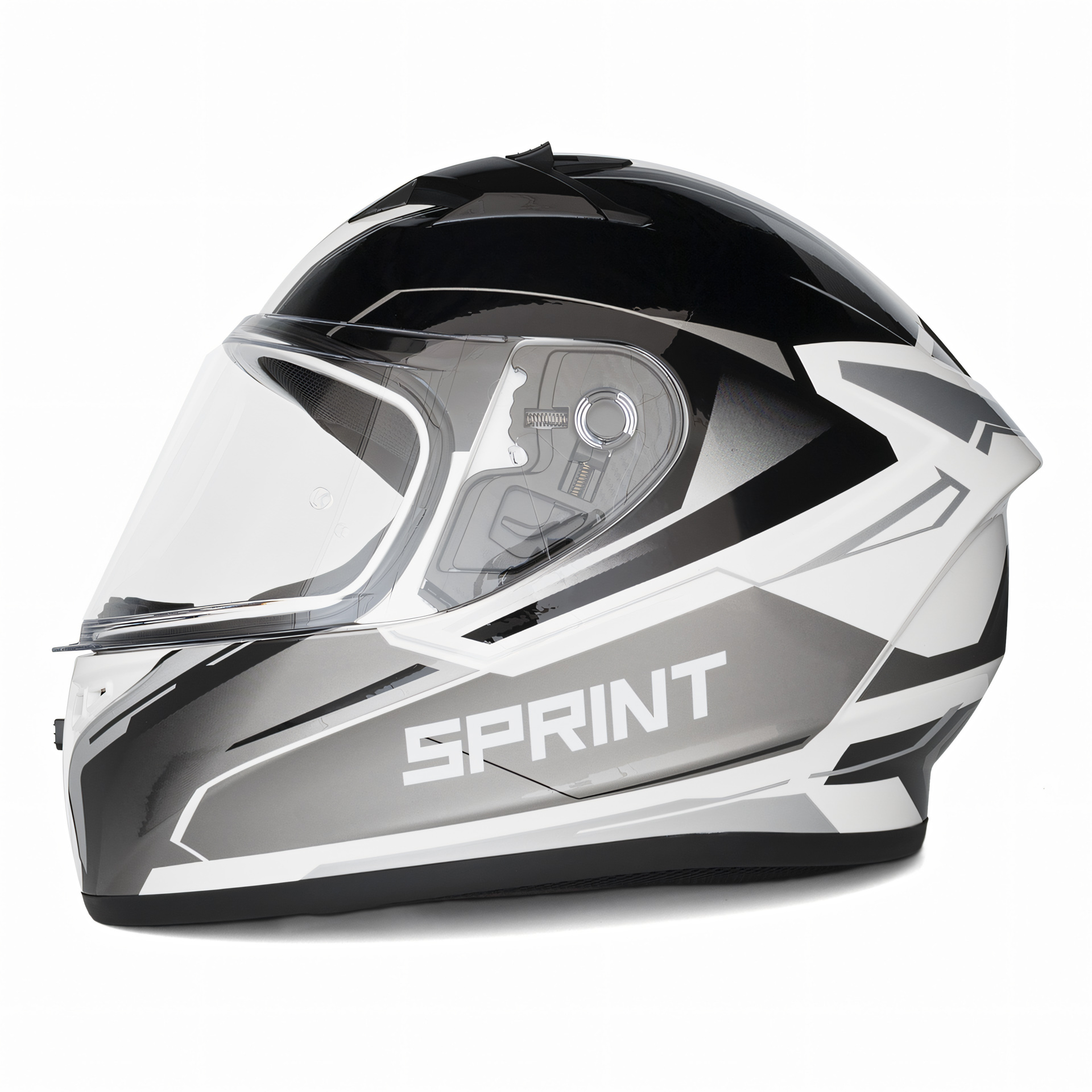 Capacete SPRINT FAST Preto/Branco/Cinza