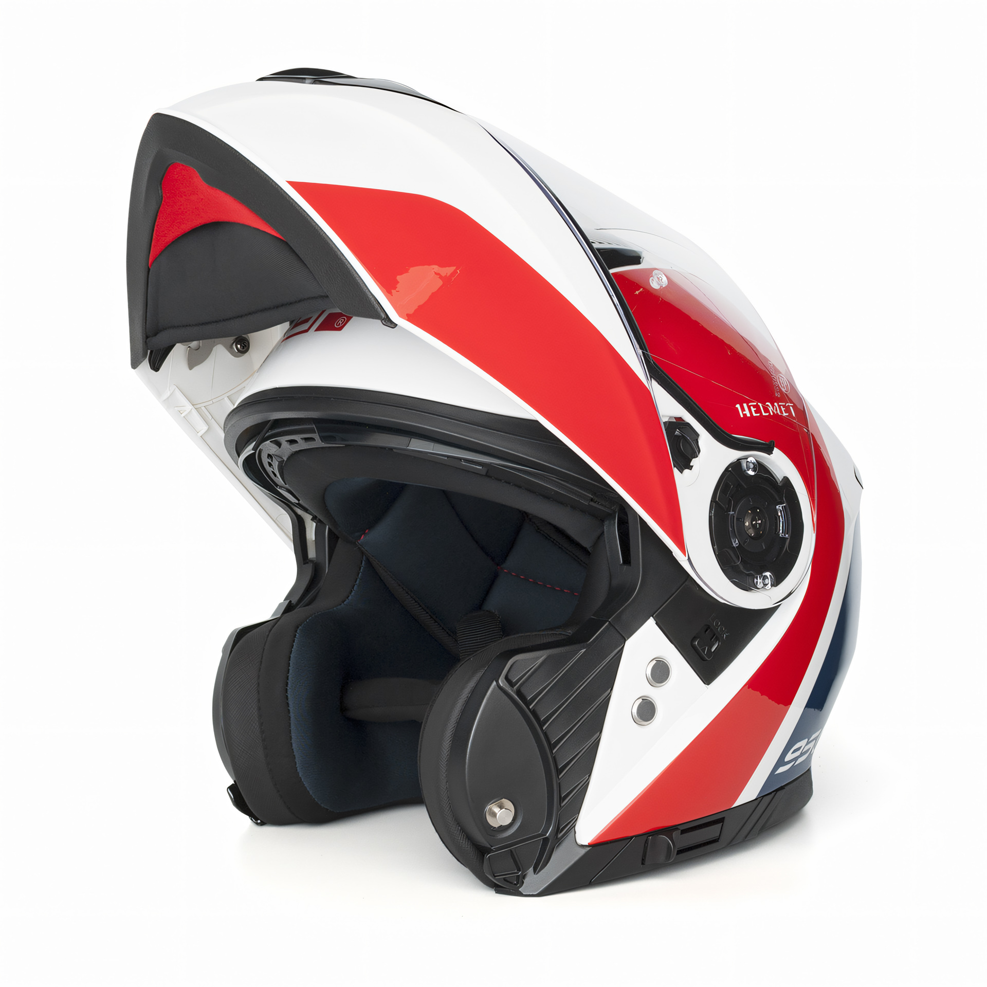 Capacete SPRINT EASY Branco/Verm/Azul