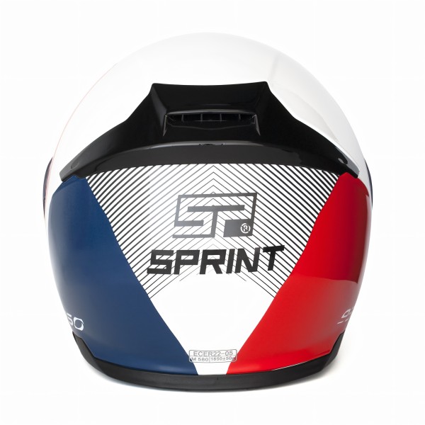 Capacete SPRINT EASY Branco/Verm/Azul