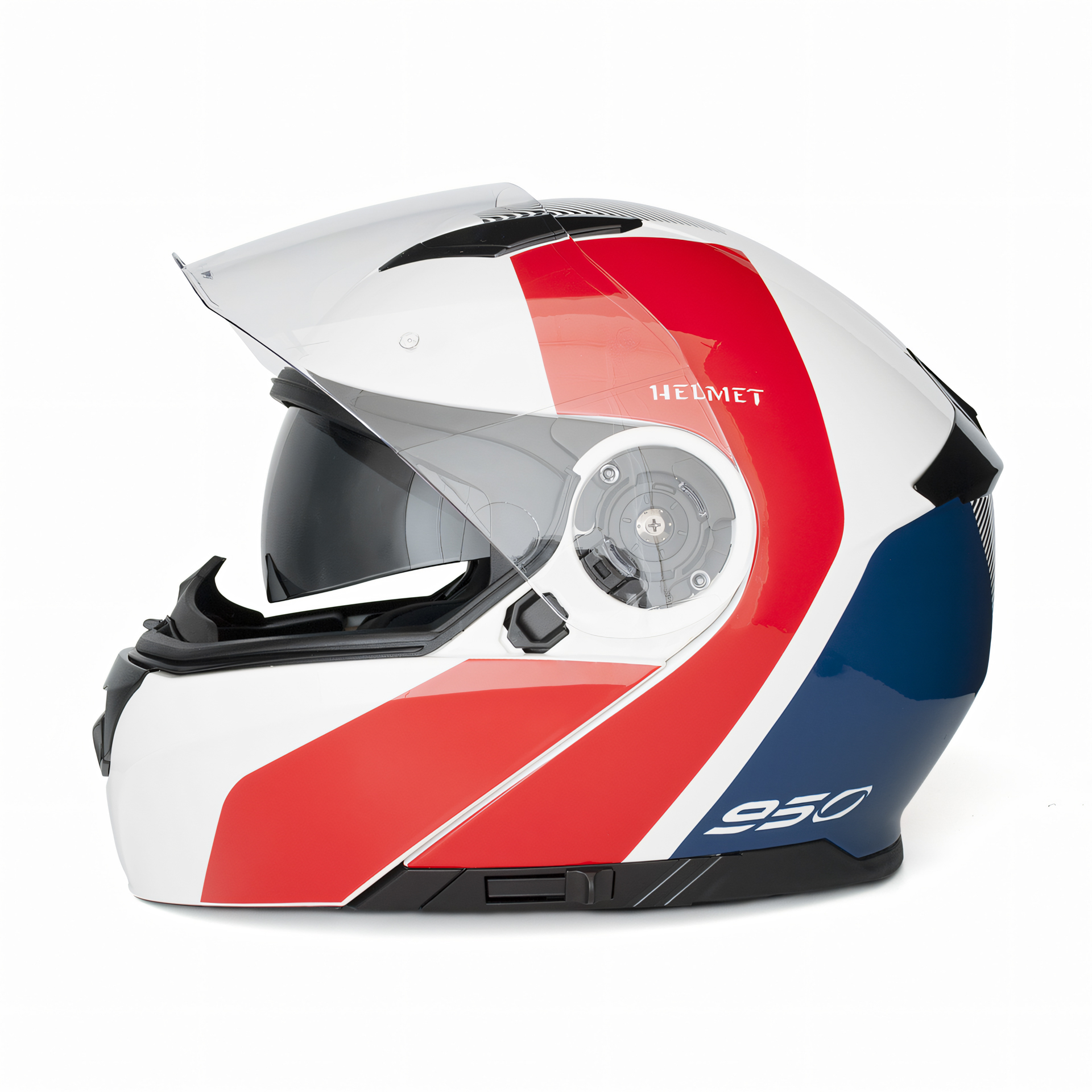 Capacete SPRINT EASY Branco/Verm/Azul