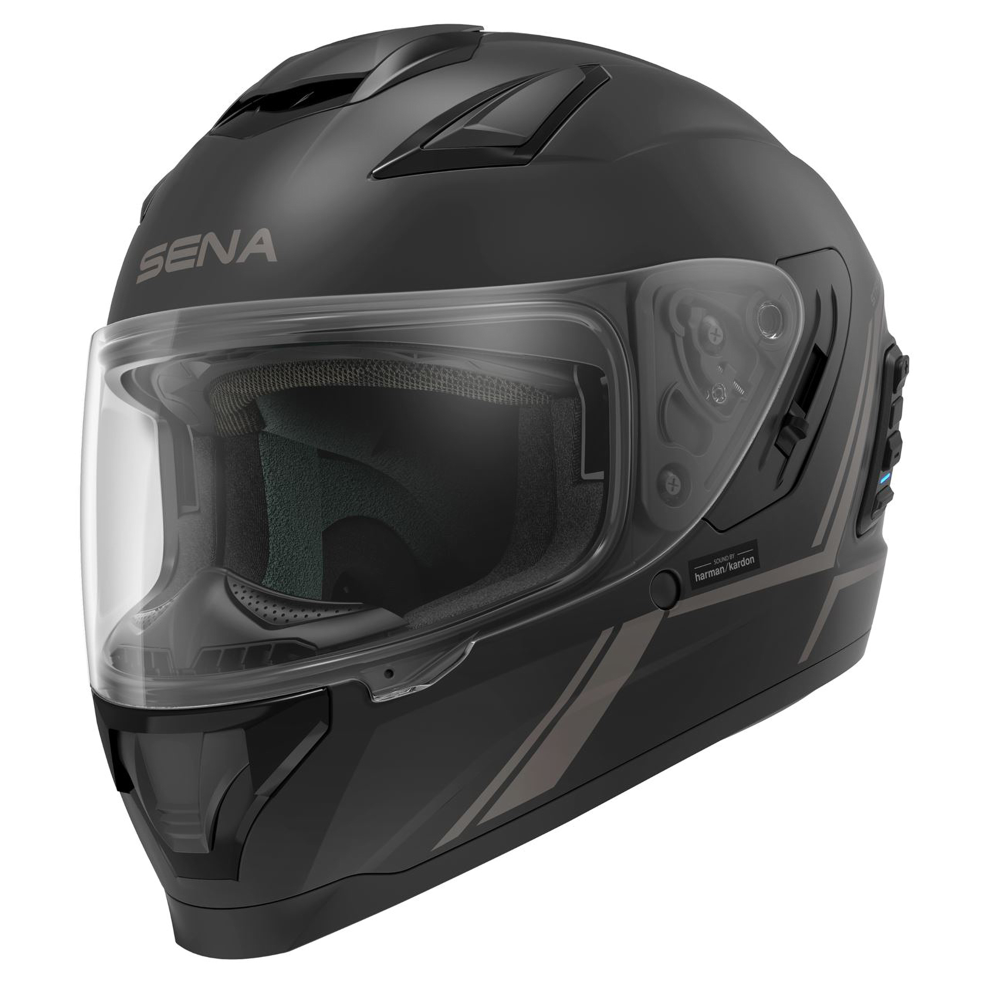 Capacete STRYKER Preto Matt C Intercom Mesh SENA