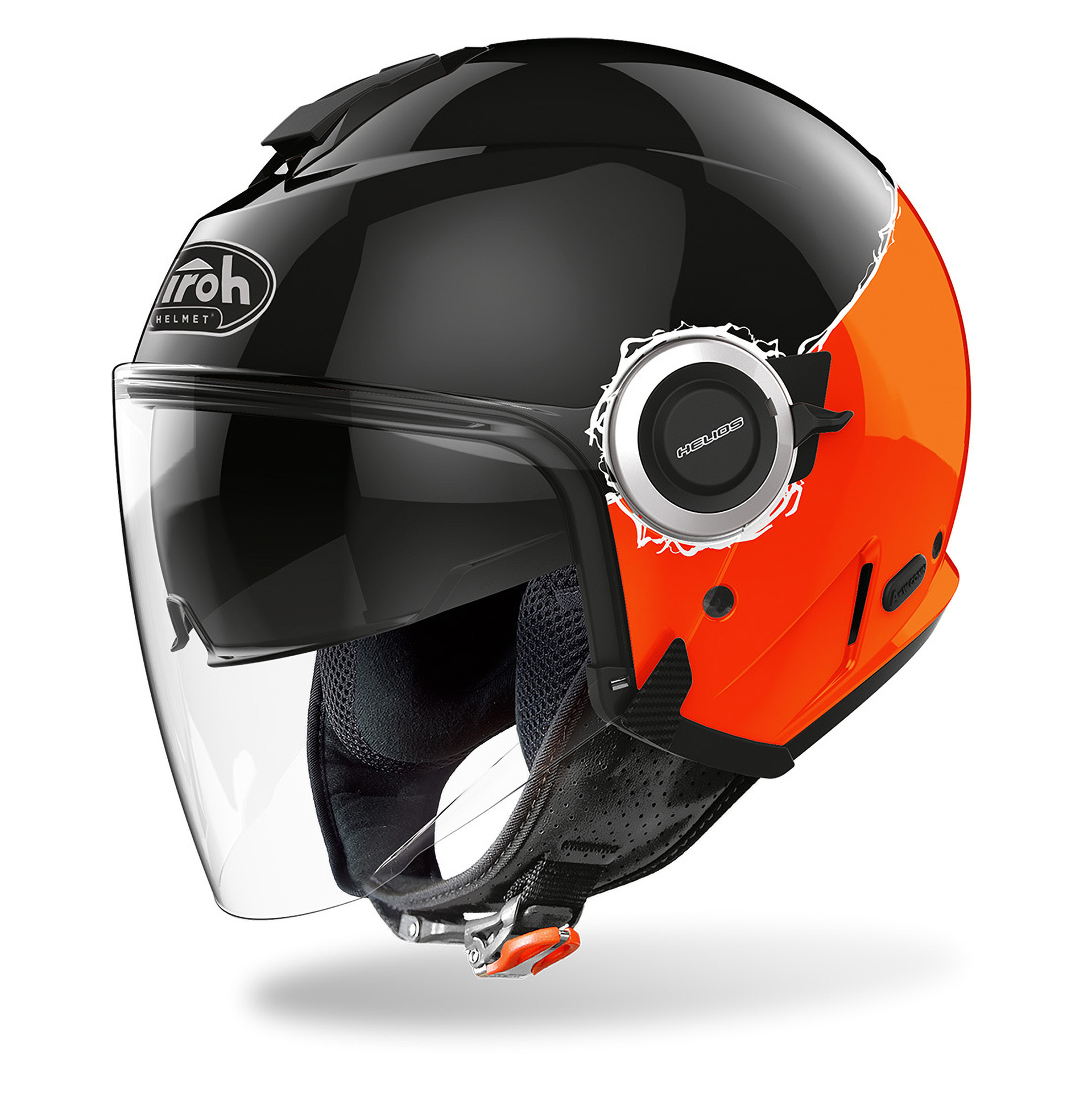 Capacete HELIOS FLUO Laranja Gloss AIROH