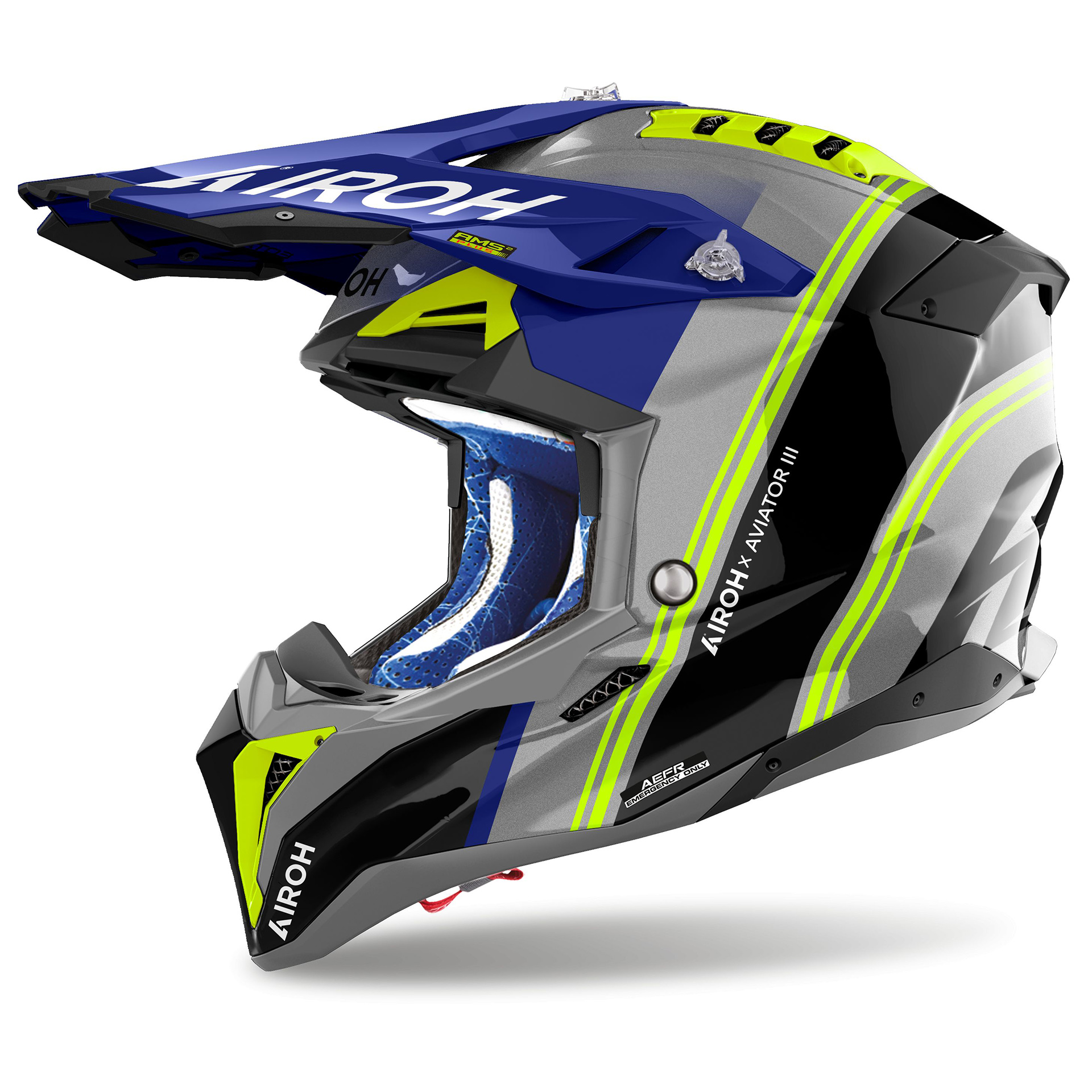 Capacete AVIATOR 3 HIMA Azul AIROH