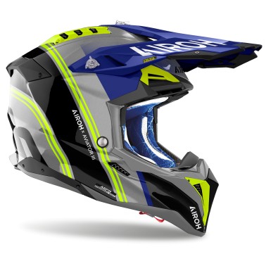 Capacete AVIATOR 3 HIMA Azul AIROH