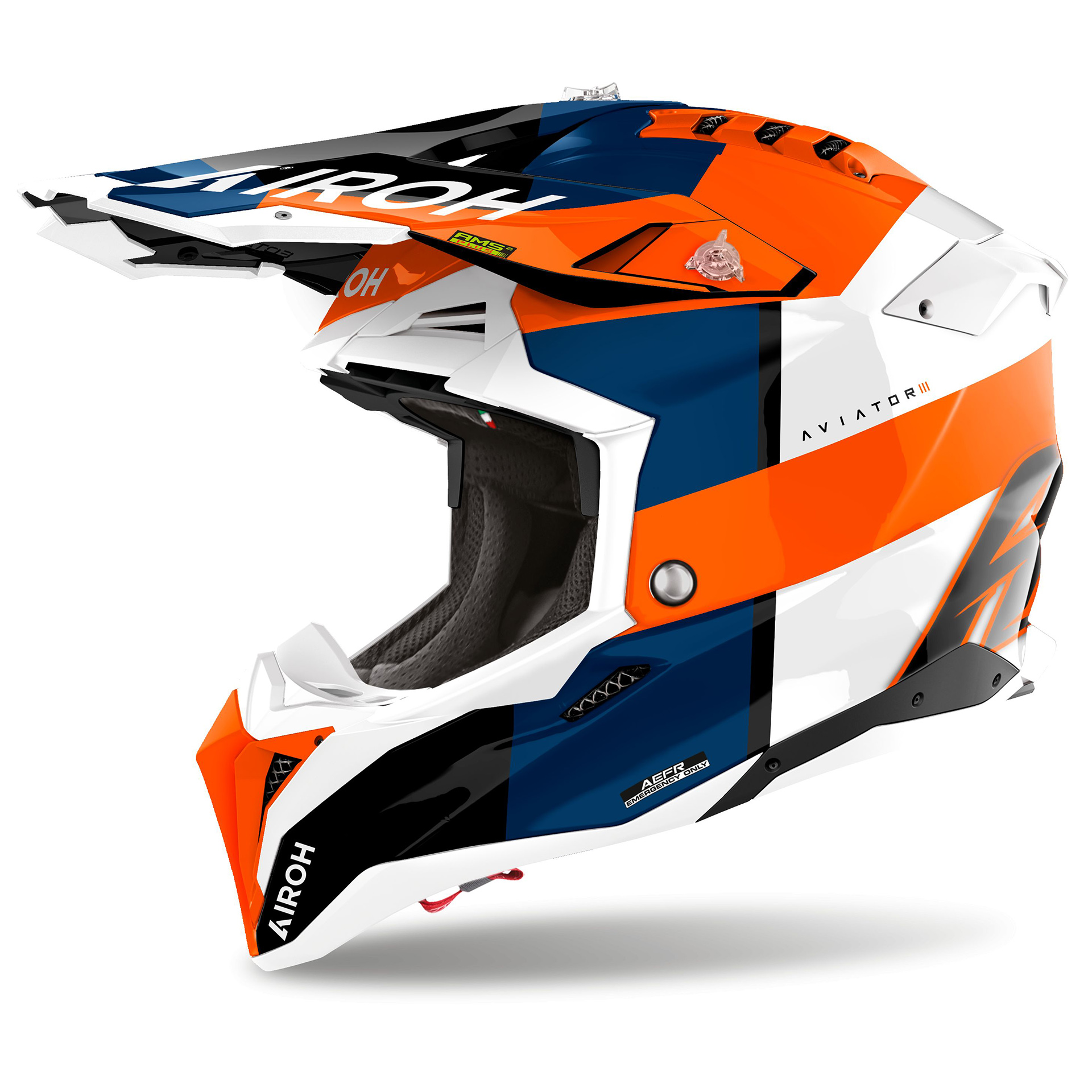 Capacete AIROH AVIATOR 3 MONARCH Laranja Gloss